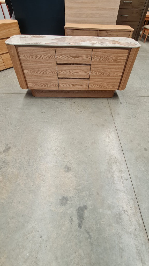 Modern Ceramic - Top Ash Veneer Sideboard