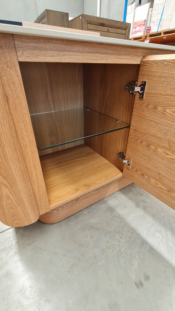Modern Ceramic - Top Ash Veneer Sideboard
