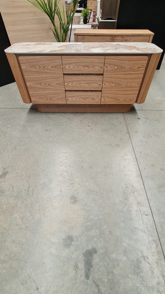 Modern Ceramic - Top Ash Veneer Sideboard