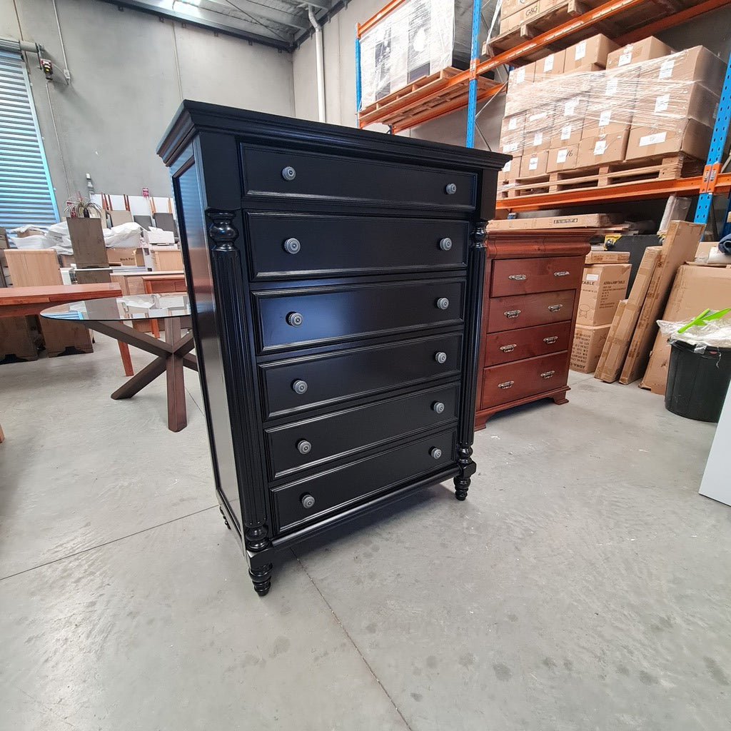 Solid Timber Black Tallboy – Classic