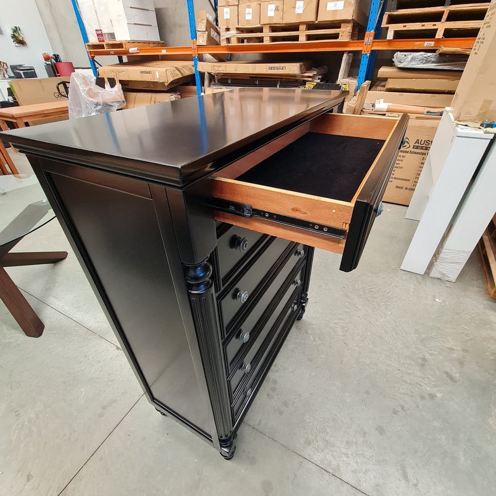 Solid Timber Black Tallboy – Classic