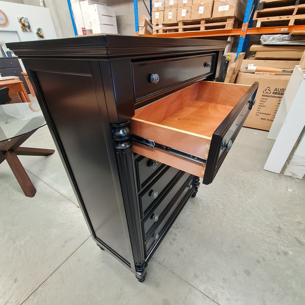 Solid Timber Black Tallboy – Classic