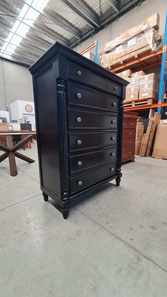 Solid Timber Black Tallboy – Classic
