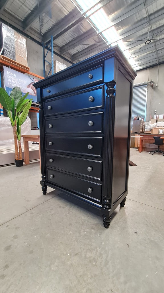 Solid Timber Black Tallboy – Classic
