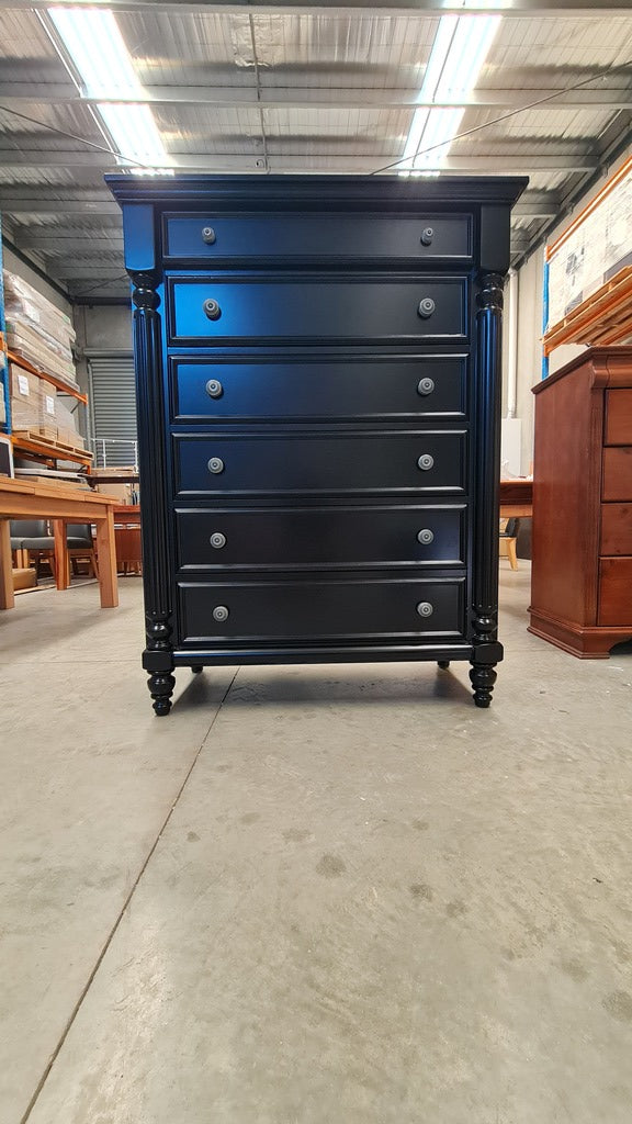 Solid Timber Black Tallboy – Classic