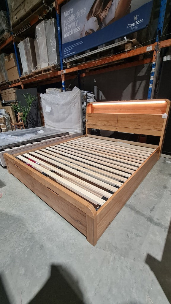 King Marri Timber Gas Lift Storage Bed