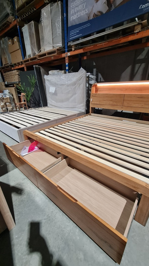 King Marri Timber Gas Lift Storage Bed