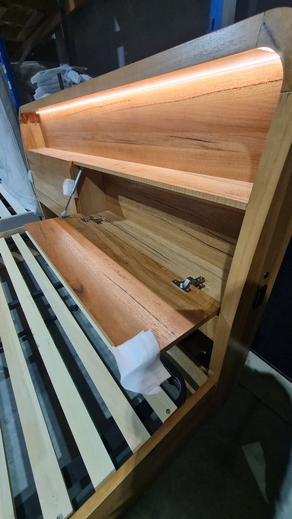 King Marri Timber Gas Lift Storage Bed