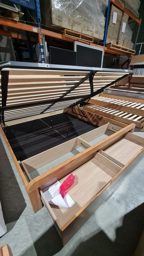 King Marri Timber Gas Lift Storage Bed