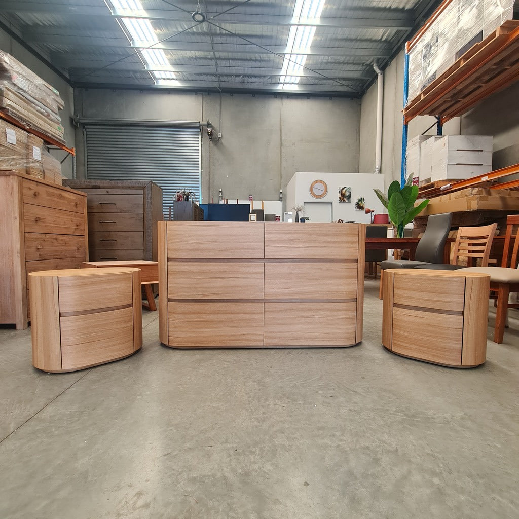 Urban Chic Natural Dresser and Bedside Table Package
