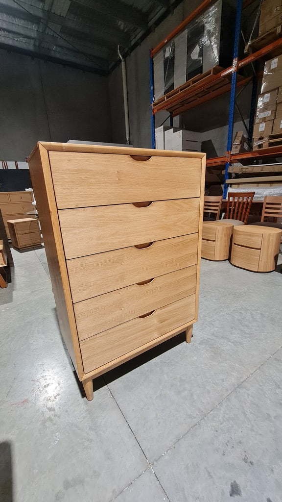 LIGHT OAK SCANDI TALLBOY