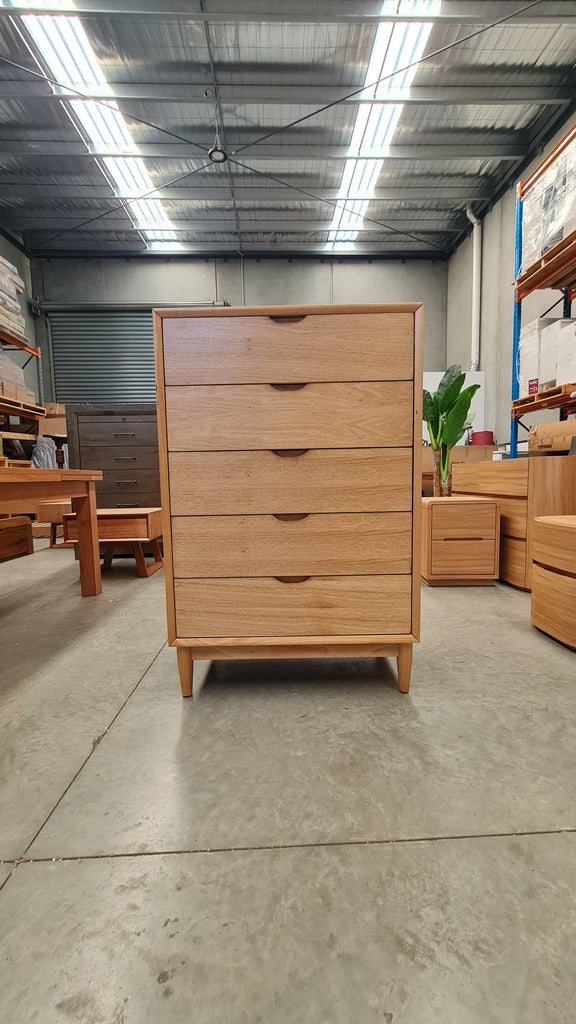 LIGHT OAK SCANDI TALLBOY