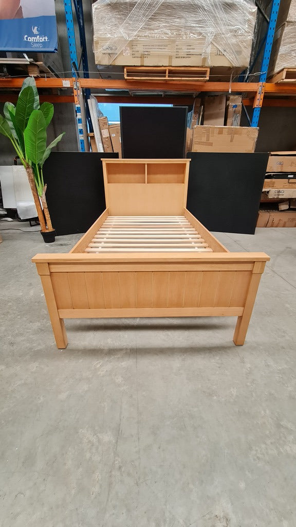 Ash Timber King Single Bed with Verve Serenity Ultima Plush Mattress(Sealed New)