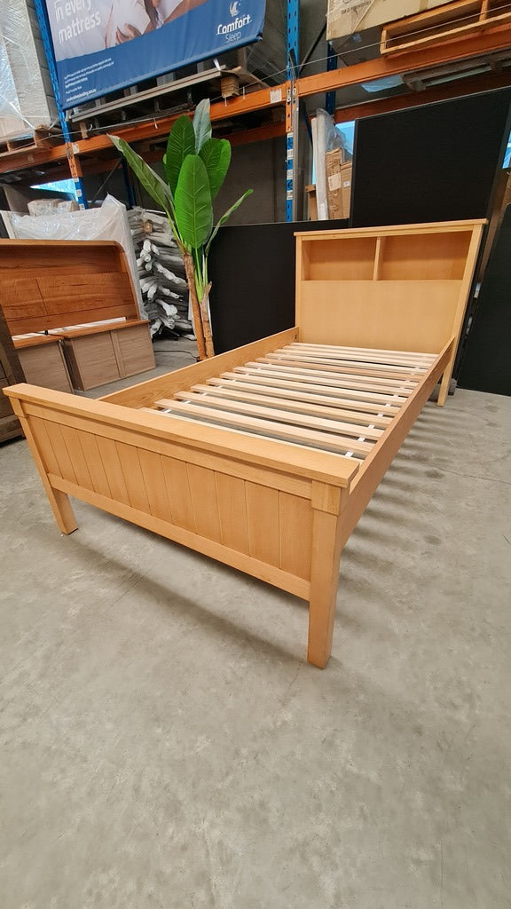 Ash Timber King Single Bed with Verve Serenity Ultima Plush Mattress(Sealed New)