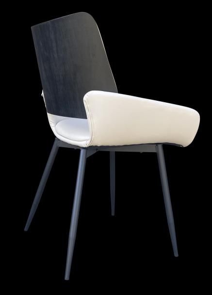 Indigo dining chair in black and beige