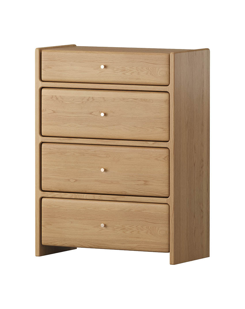 Glenhaven All - Timber Tallboy - American Oak - clearance furniture