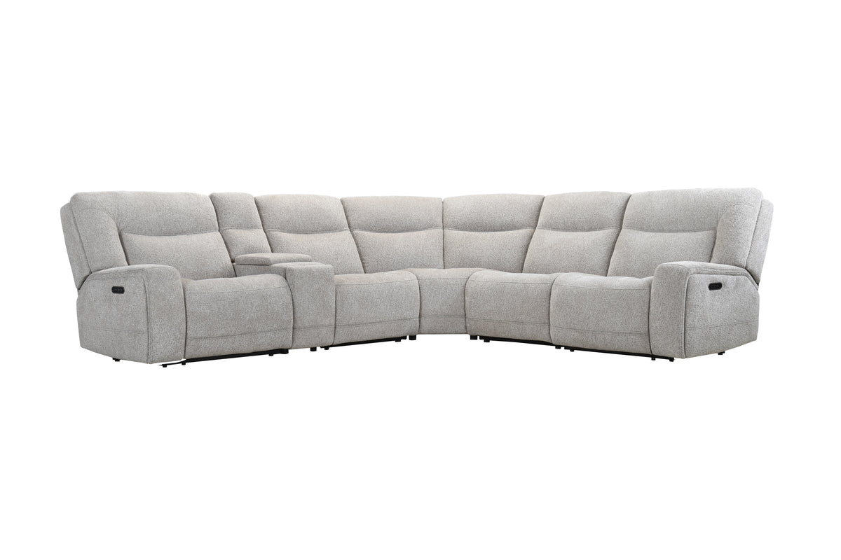 Miami Modular 5-Seat Modular Corner Set with Console - Ote Miami 160 Fabric - ex-display sample furniture