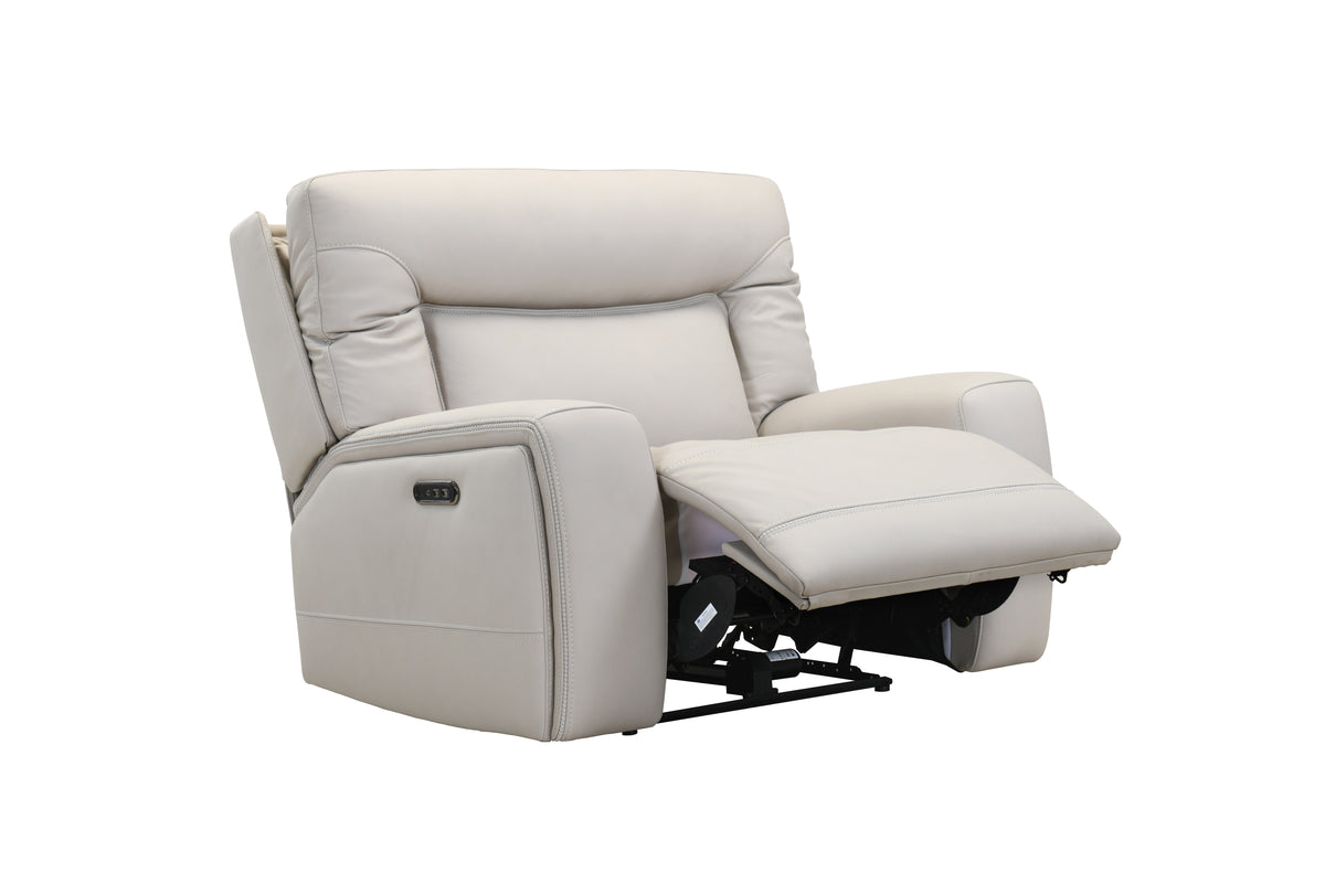 Tahini Recline (34592) - Armchair - Power Recliner &amp; Headrest - Tahini Leather - ex-display sample furniture