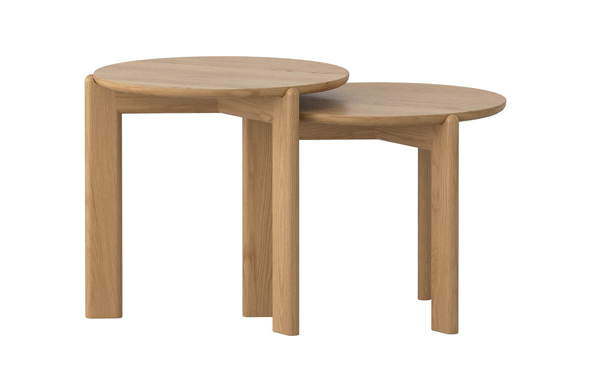 Wattleford Lamp Nesting Table Set - Oak Natural (Set Of 2) - clearance furniture