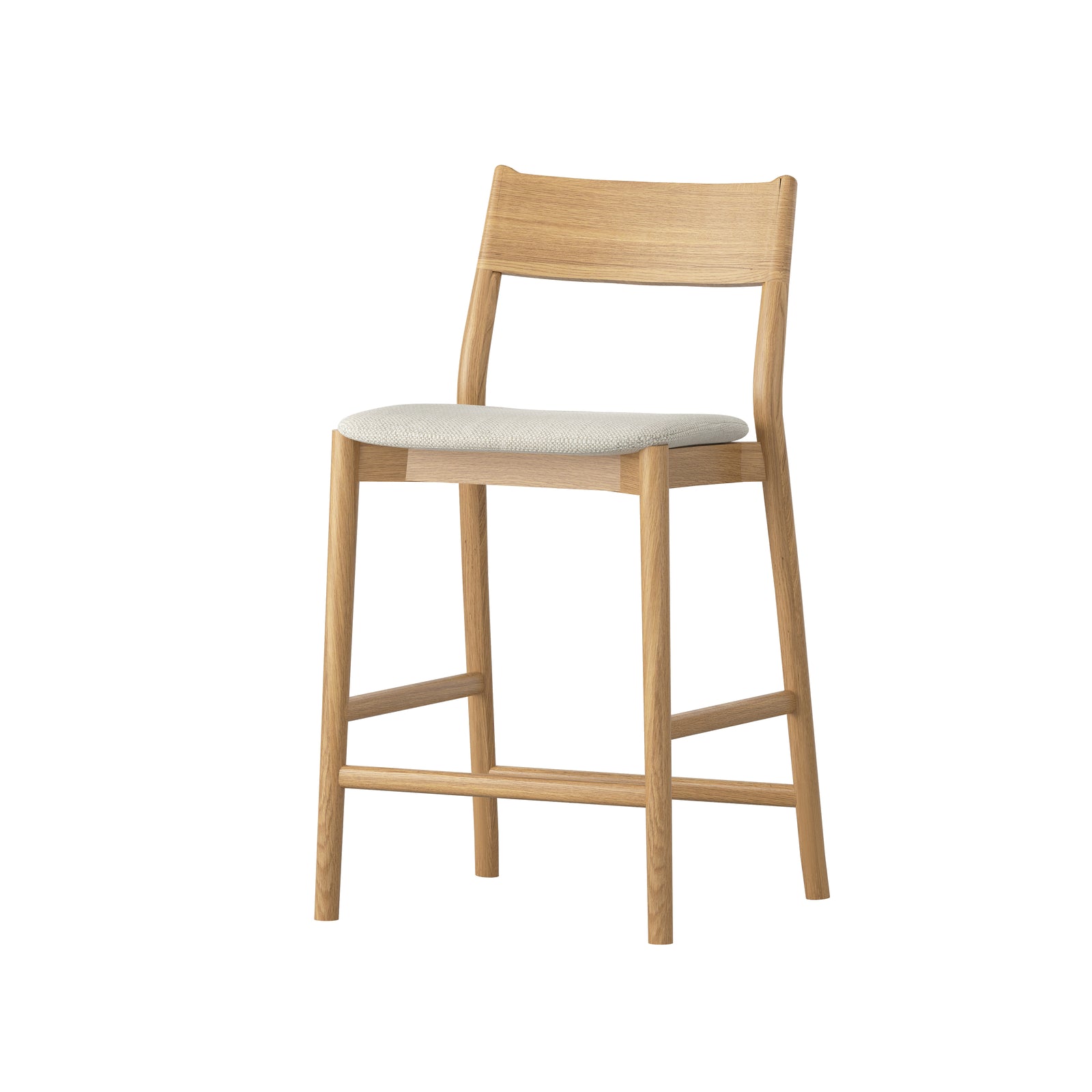 Sage Oak Stool Bar Stool - Natural Oak - Silver Sage Fabric - ex-display sample furniture