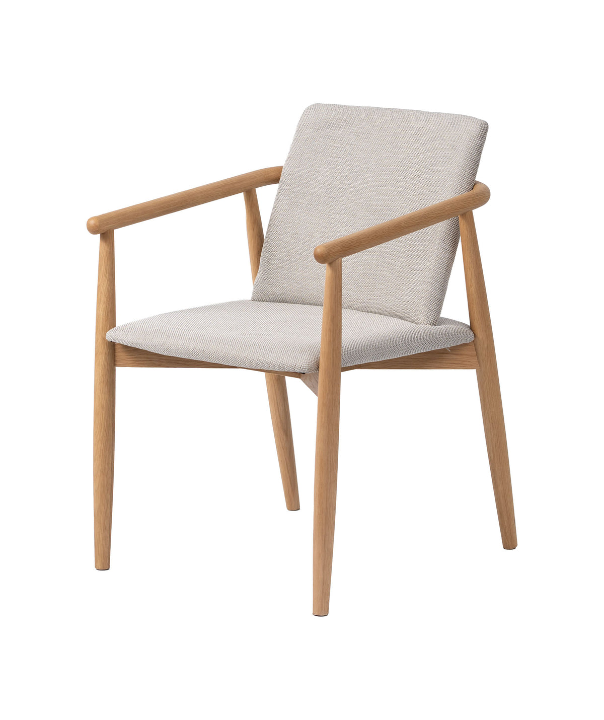 Silver Oak Seat Dining Chair - Natural Oak and Silver Fabric - ex-display sample furniture