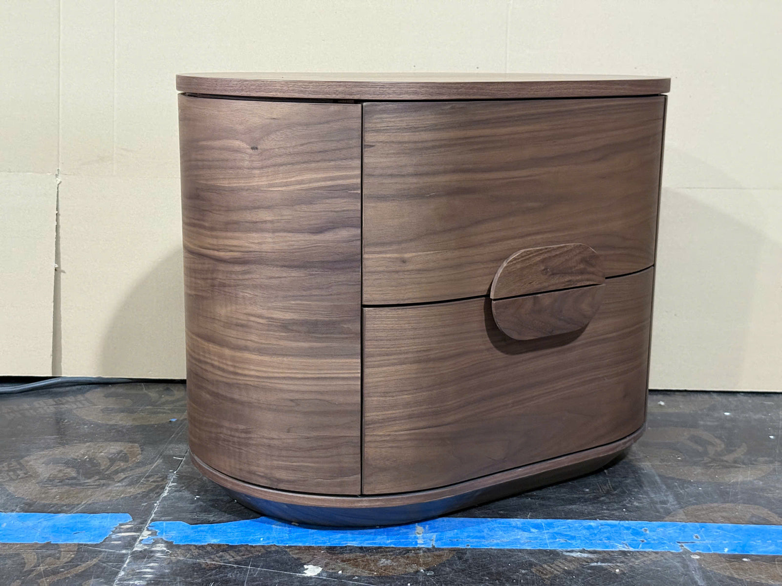 Crema Haven Bed Bench - Walnut Natural & Fabric - ex-display sample furniture