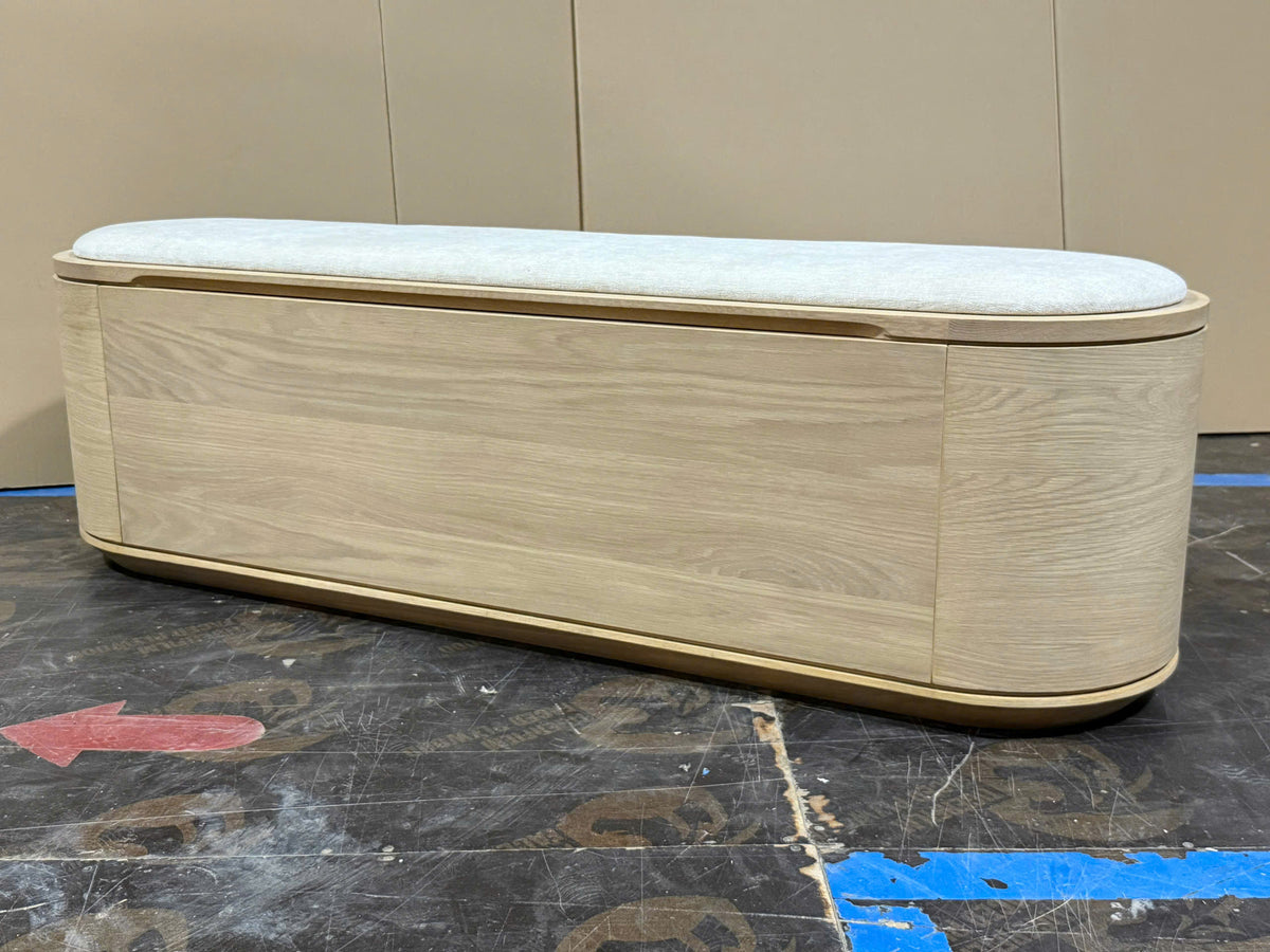 Crema Haven Bedside - Oak Crema - ex-display sample furniture