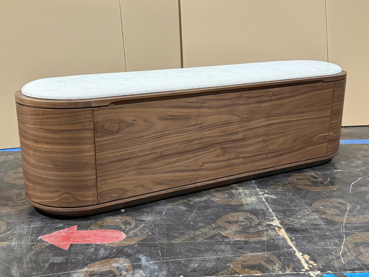Crema Haven Bedside - Walnut Natural - ex-display sample furniture