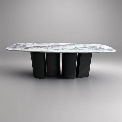 Tyrian Stone Dining Table 2400 - Ty0111 Stone - ex-display sample furniture