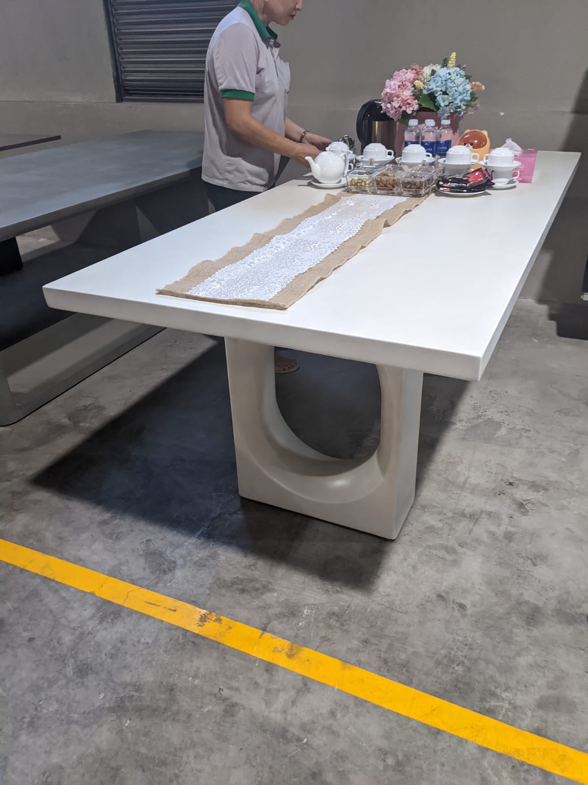 Monolith Dining Rect Dining Table - 220 All Concrete - ex-display sample furniture