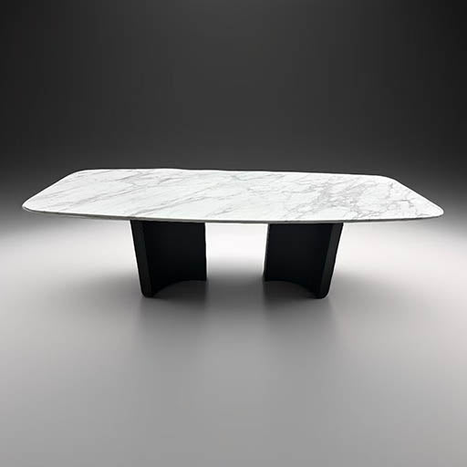 Midnight Stone Dining Table 2600 - Ty0092 / Black - ex-display sample furniture