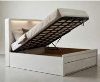 Ivorybrook Bed with Bookend and Gas Lift