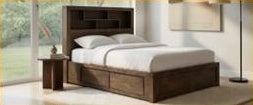 Cinderford Bed with Bookcase, Four Drawers and Slats