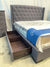 Slate Wingback 4-Drawer Storage Bed