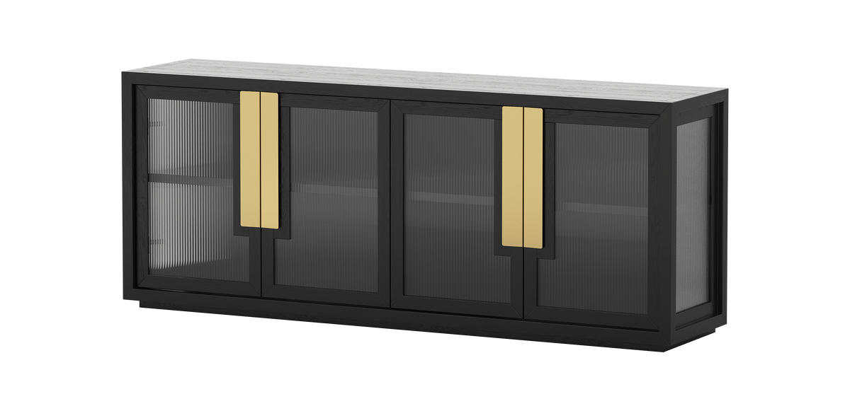 Onyx Vale 2000 Buffet - Black Ash - clearance furniture