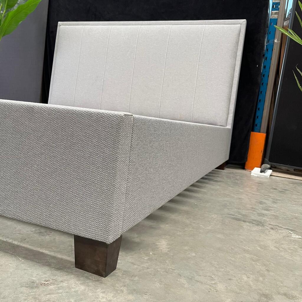 King Bed Frame – Warwick &#39;Light Grey&#39; Fabric