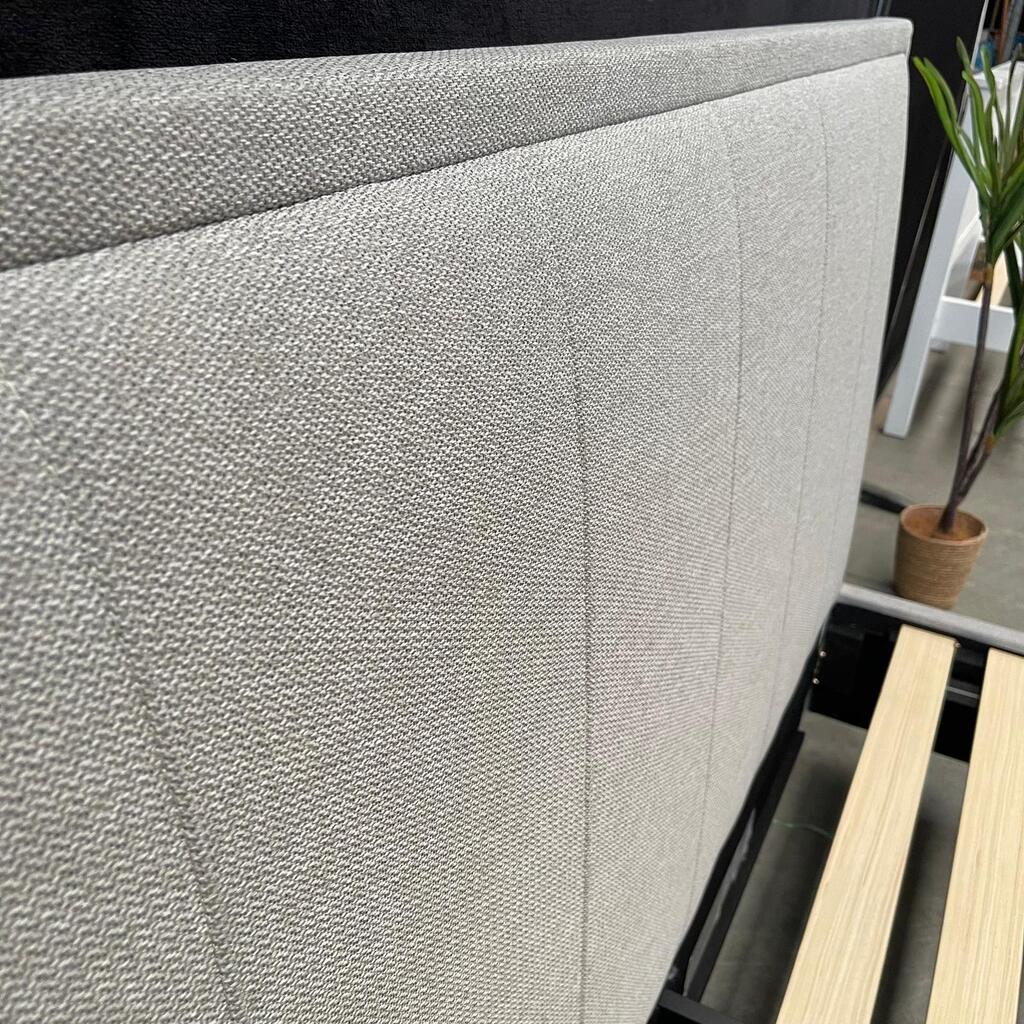King Bed Frame – Warwick 'Light Grey' Fabric