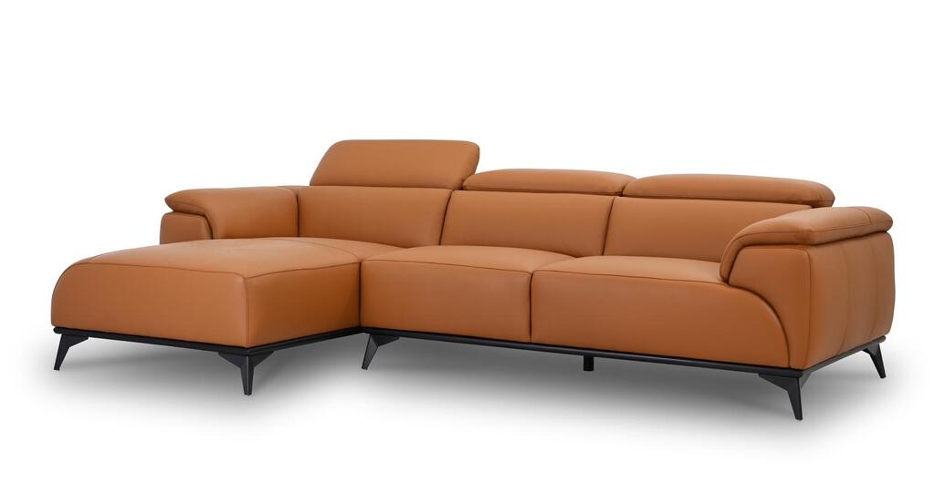 ITALIAN GENUINE LEATHER CHAISE LOUNGE