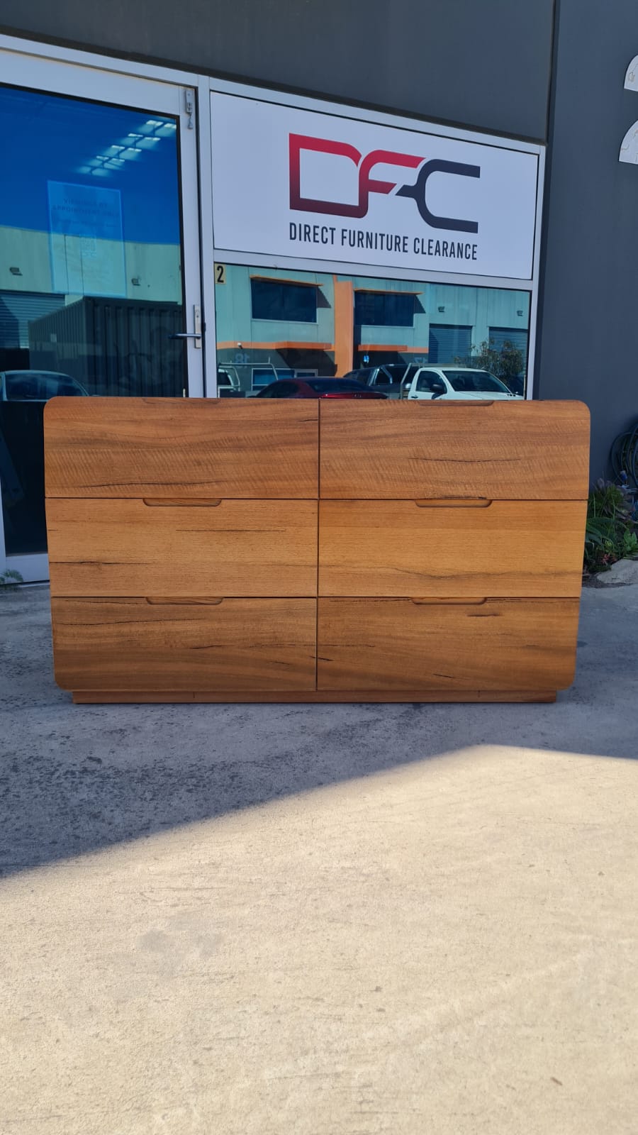 Marri Timber 6 Drawer Dresser