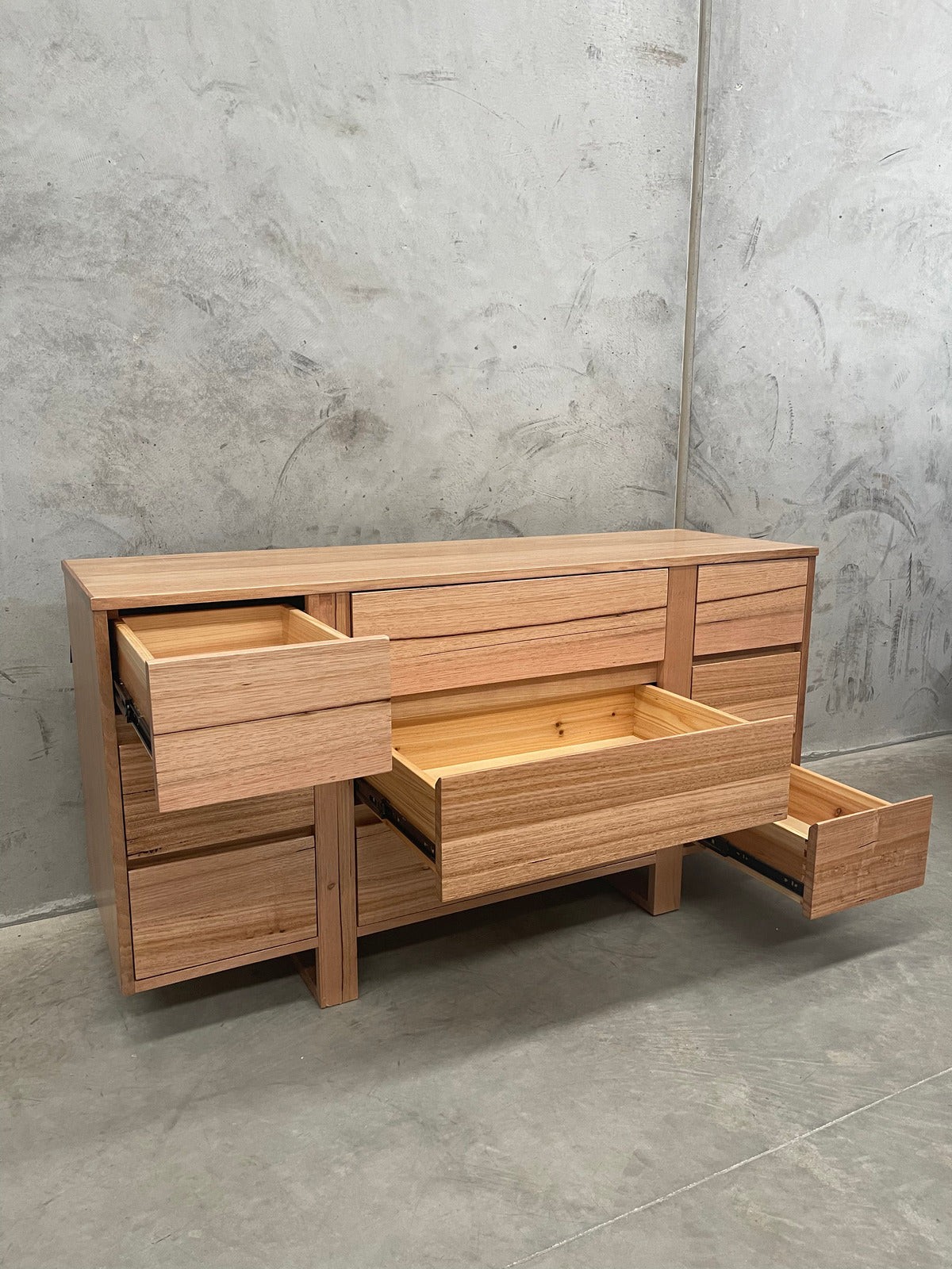 Tasmanian Oak 9 Drawer Dresser