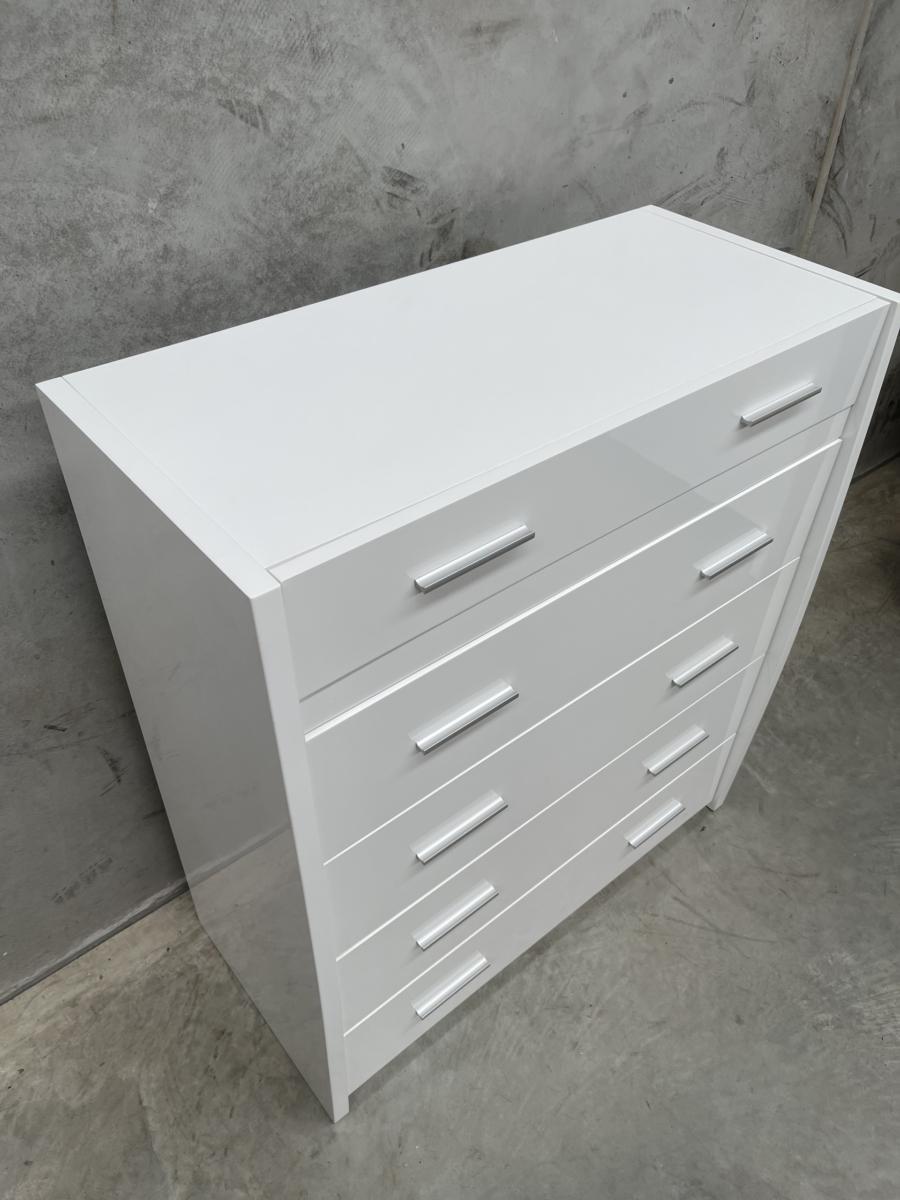 White Gloss Jewellery Tallboy