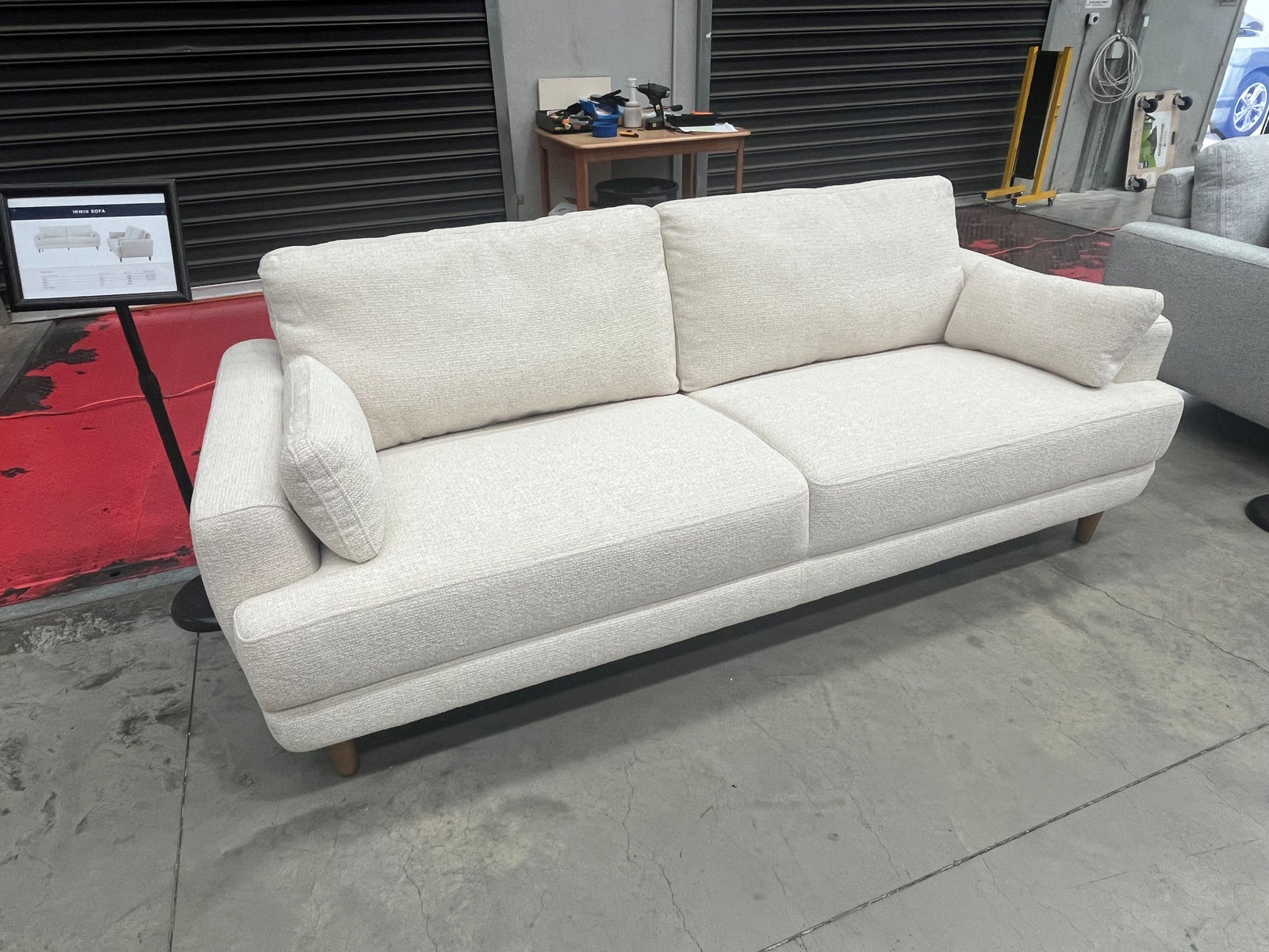 Rye Lounge (51973) - 3 SEATER SOFA - GARDENIA FABRIC - ex-display sample furniture