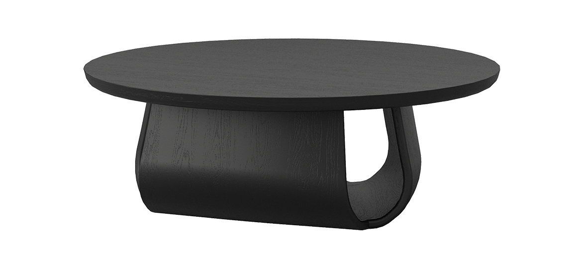Valecrest 950 Round Coffee Table - Oak Black - clearance furniture