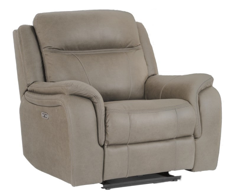 Hawthorne Sofa Arm Chair - Power Recliner - Power Head Rest - Haze Fabric - clearance furniture