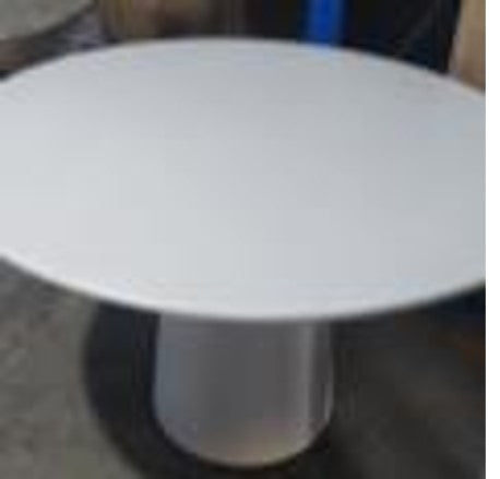 Concrete Arc Round Dining Table - 160 Cone Base All Concrete. - ex-display sample furniture