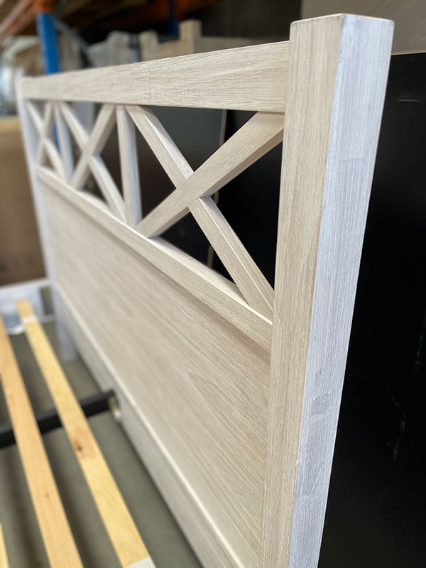 Queen 2 Drawer Storage Bed in Whitewash