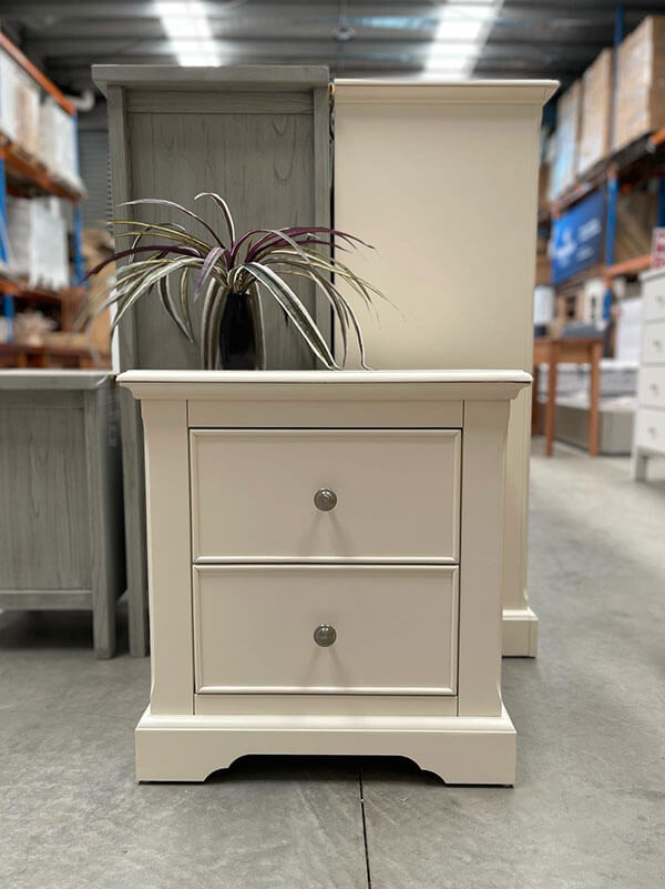 Blanc 2-Drawer Bedside Table