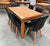 Victorian Ash Ext Dining Table 1500/2500mm + Set 6 Black Leather Swivel Chairs