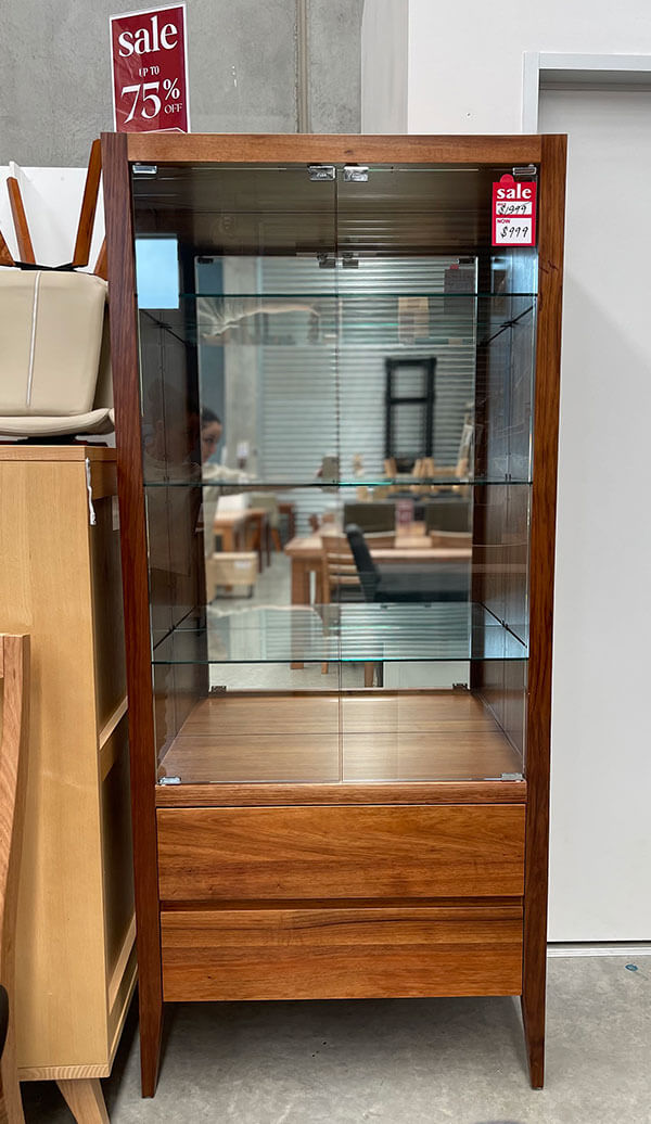 Tasmanian Blackwood Glass-Display Cabinet