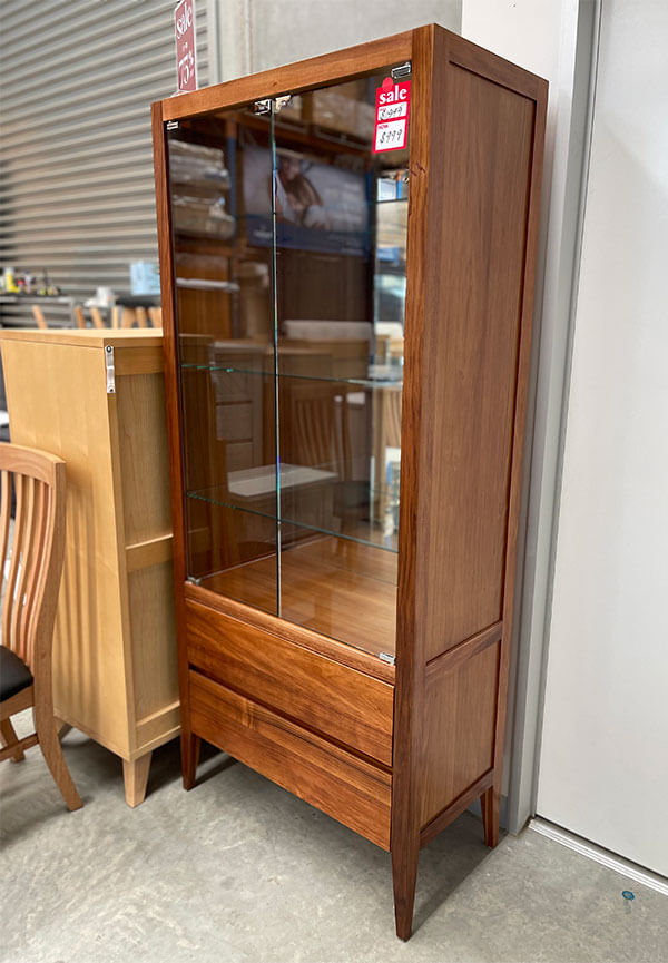 Tasmanian Blackwood Glass-Display Cabinet